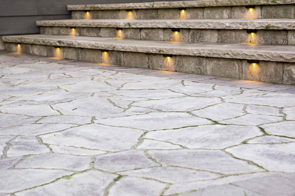 Outdoor Lighting - Paver Steps - Seattle Outdoor Spaces